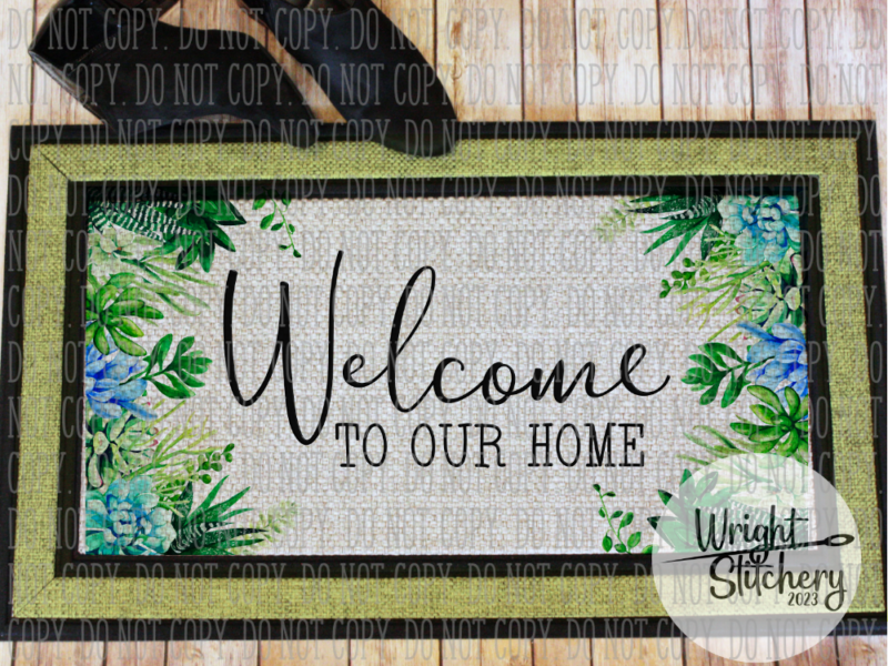 Succulent Welcome Doormat - Image 2